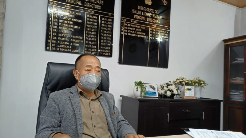 Principal Director, Dr Neikhrielie Khimiao during an interaction with some media personnel on May 12. (Morung Photo)